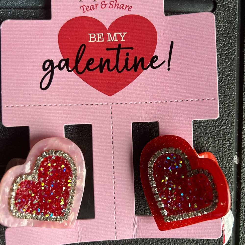 Heart Shaped Glitter Earrings
